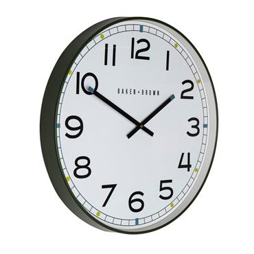 BAKER AND BROWN CLOCK TREVI GREEN 50CM