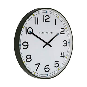 BAKER AND BROWN CLOCK TREVI BLACK 50CM