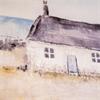 FRAMED PRINT HIGHLAND COTTAGE 80X80CM