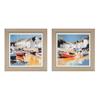 FRAMED PRINT HARBOUR GLOW/GOLDEN COVE 50X50CM