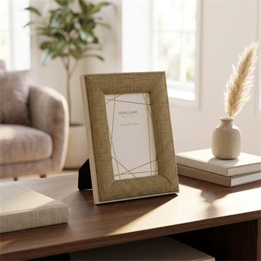 OLIVE LINEN PHOTO FRAME 4X6