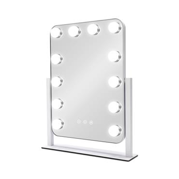 HOLLYWOOD RECT VANITY MIRROR WHITE 42CM