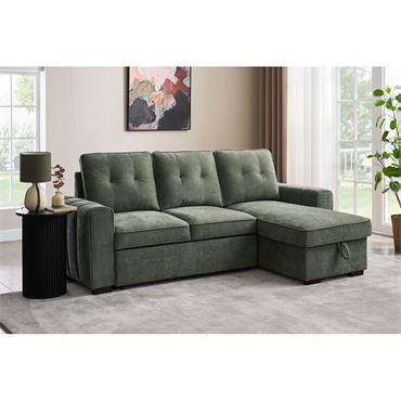 Tullamore Corner Group Sofa Bed Sage