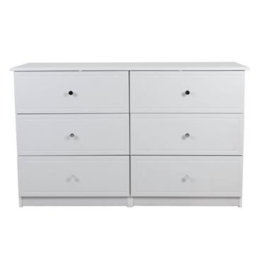 Emmett Grey 3+3 Deep Drawer Long Chest
