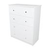 Emmett White 4 Deep Drawer Chest