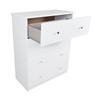 Emmett White 4 Deep Drawer Chest