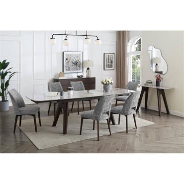 Veronica Extending Dining Table Rectangle 1800-2600Grey