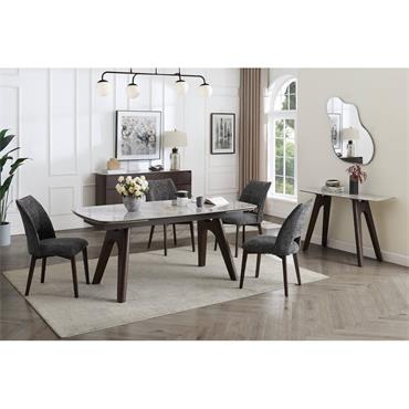 Veronica Extending Dining Table Rectangle 1800-2600Grey