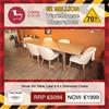 Vinnie 2m Table, Leaf & 6 x Sherwood Chairs