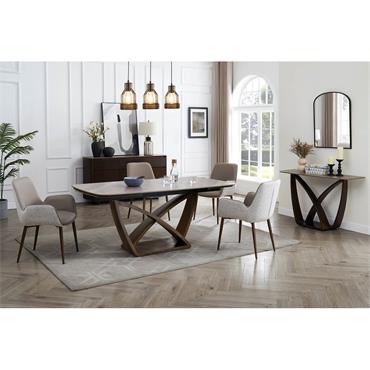 Vivian Extending Dining Table Rectangle 1800/2600Brown