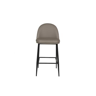 Valerie Bar Stool Leather Grey