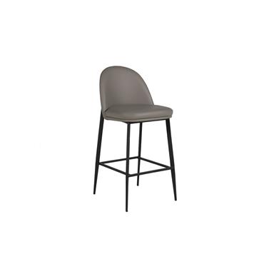 Valerie Bar Stool Leather Grey