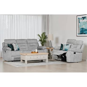 Wesley 3 Seater Manual Recliner Grey
