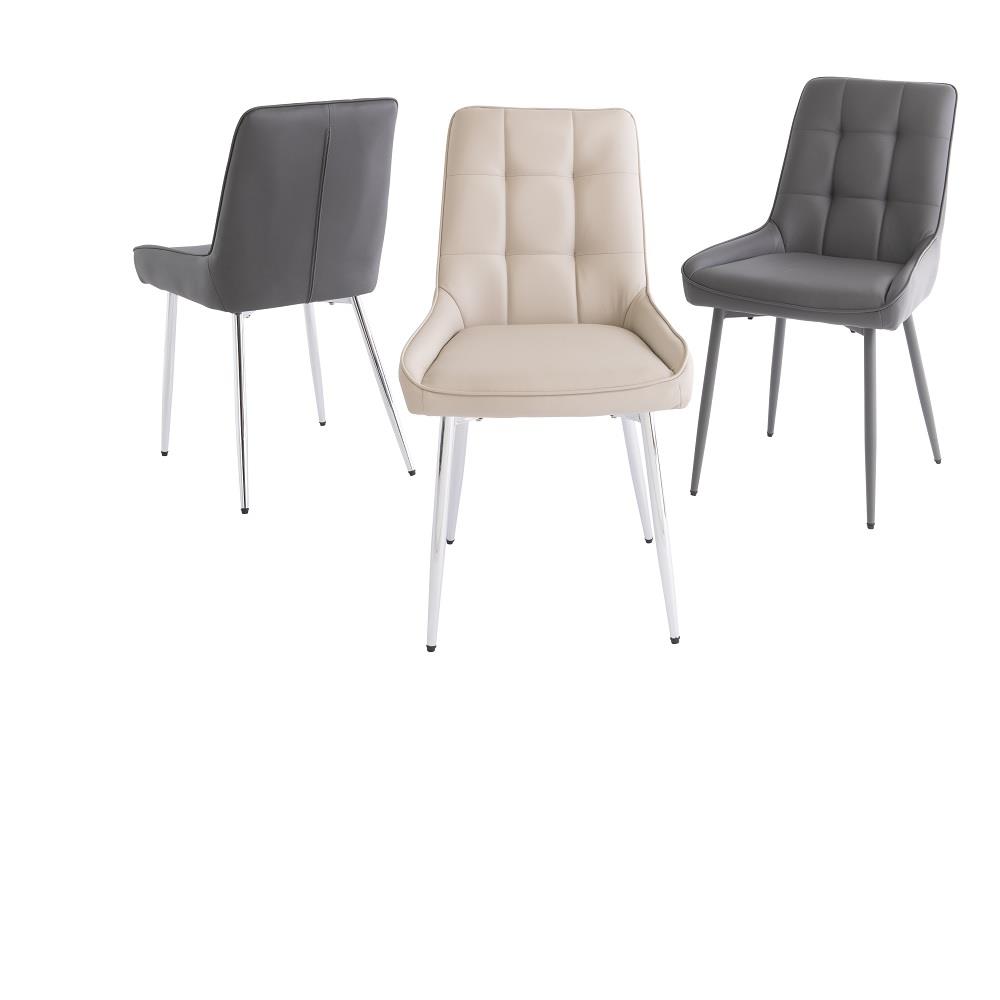 Belmont Dining Chair Grey / Chrome Leg Castle Davitt Furniture