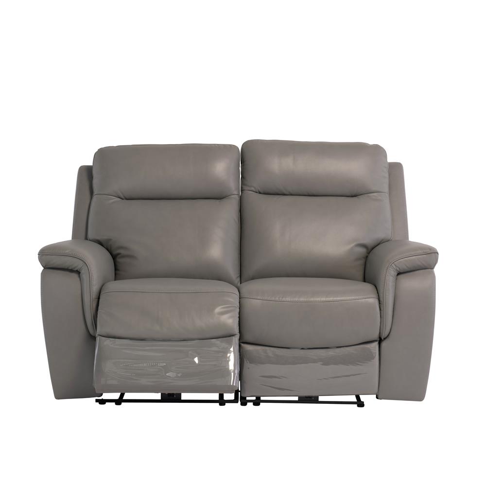 Riva LEATHER ELECTRIC 2 SEATER RECLINER GREY Castle Davitt