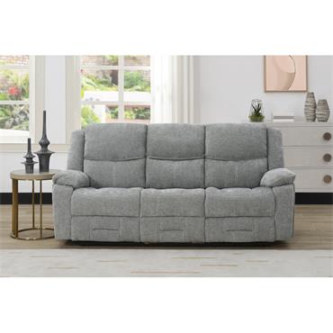 Wendy 3 Seater Manual Recliner Grey
