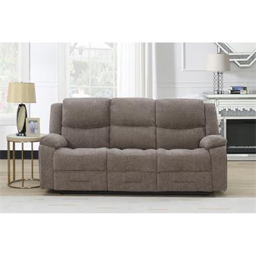 Wendy 3 Seater Manual Recliner Mocha