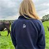 Cows & Coffee - Navy Quarter Zip Sweatshirt