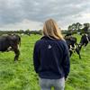 Cows & Coffee - Navy Quarter Zip Sweatshirt