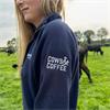 Cows & Coffee - Navy Quarter Zip Sweatshirt