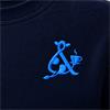 Cows & Coffee Sweatshirt Blue Embroidery