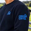Cows & Coffee Sweatshirt Blue Embroidery