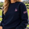 Cows & Coffee Sweatshirt Pink Embroidery