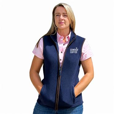 Ladies Cows & Coffee Fleece Gilet