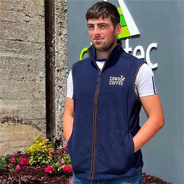 Mens Cows & Coffee Fleece Gilet