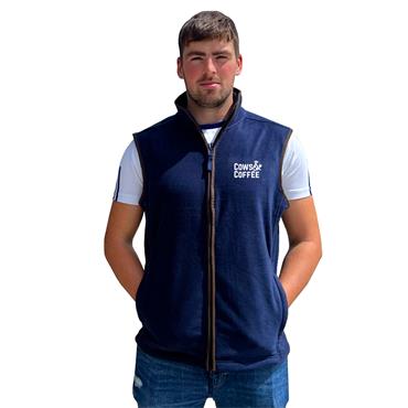 Mens Cows & Coffee Fleece Gilet