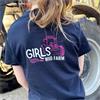 Kids - Girls Who Farm - Navy T-Shirt