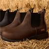 Groundbreaker Chelsea Waterproof Steel Toe Work Boot – Dark Brown / Black