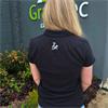 Ladies - Cows & Coffee - Embroidered Navy Polo T-Shirt