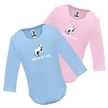 New To The Flock Long Sleeve Baby Grow