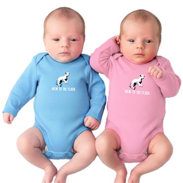 New To The Flock Long Sleeve Baby Grow