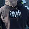 Mens Cows & Coffee Navy Hoodie Embroidered