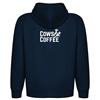 Mens Cows & Coffee Navy Hoodie Embroidered