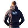 Mens Cows & Coffee Navy Hoodie Embroidered