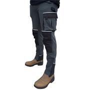 Multi-Pocket Stretch Work Trousers - Grey