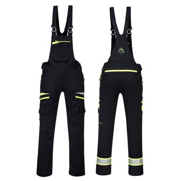 Grasstec - Black Stretch Work Bib & Brace