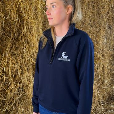 Women's - Shepherdess - Navy Quarter Zip Sweatshirt