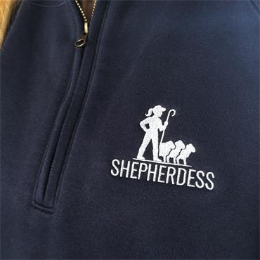 Women's - Shepherdess - Navy Quarter Zip Sweatshirt