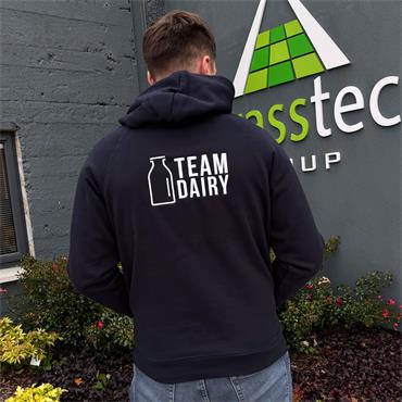 Team Dairy - Embroidered Navy Hoodie