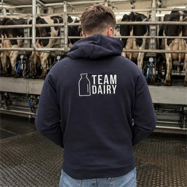 Team Dairy - Embroidered Navy Hoodie
