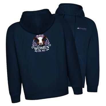 Women In Ag Hereford Hoodie Embroidery