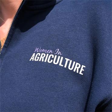 Women In Agriculture - Navy Half Zip