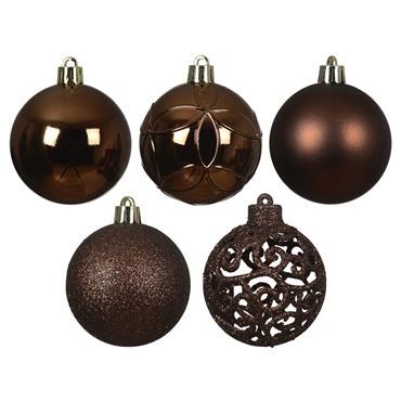 Kaemingk Espresso Baubles 35 Pack 6cm