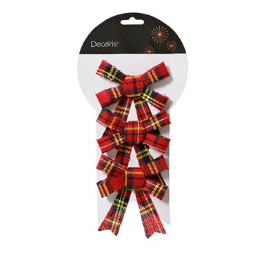 Tartan Check Bows Red