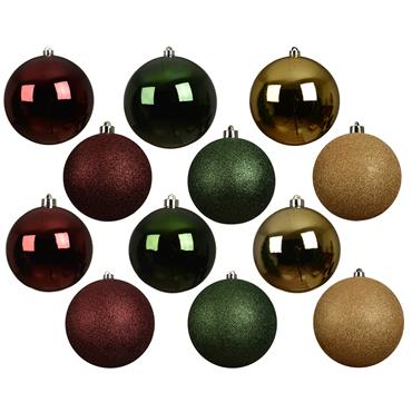 Kaemingk Baubles Shiny Glitter 20cm Assorted