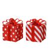 Kaemingk Red Parcel Decoration Assorted 8cmx8cmx10cm